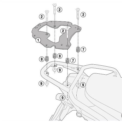 Soporte trasero maletas Givi-Kappa para Moto Guzzi V85TT 19-23