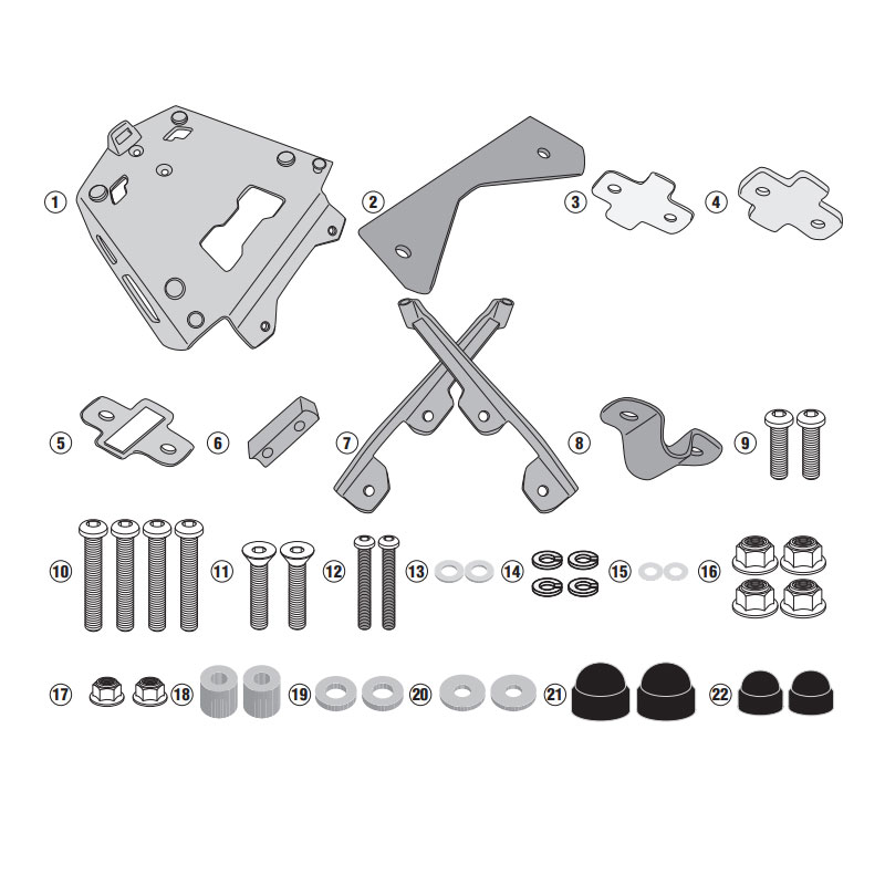 Portaequipajes aluminio Monokey BMW F850GS-F900GS ADV