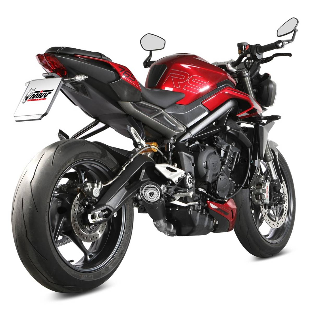 Escape Mivv XM5 negro Triumph STREET TRIPLE 765 R / RS 2023-2024