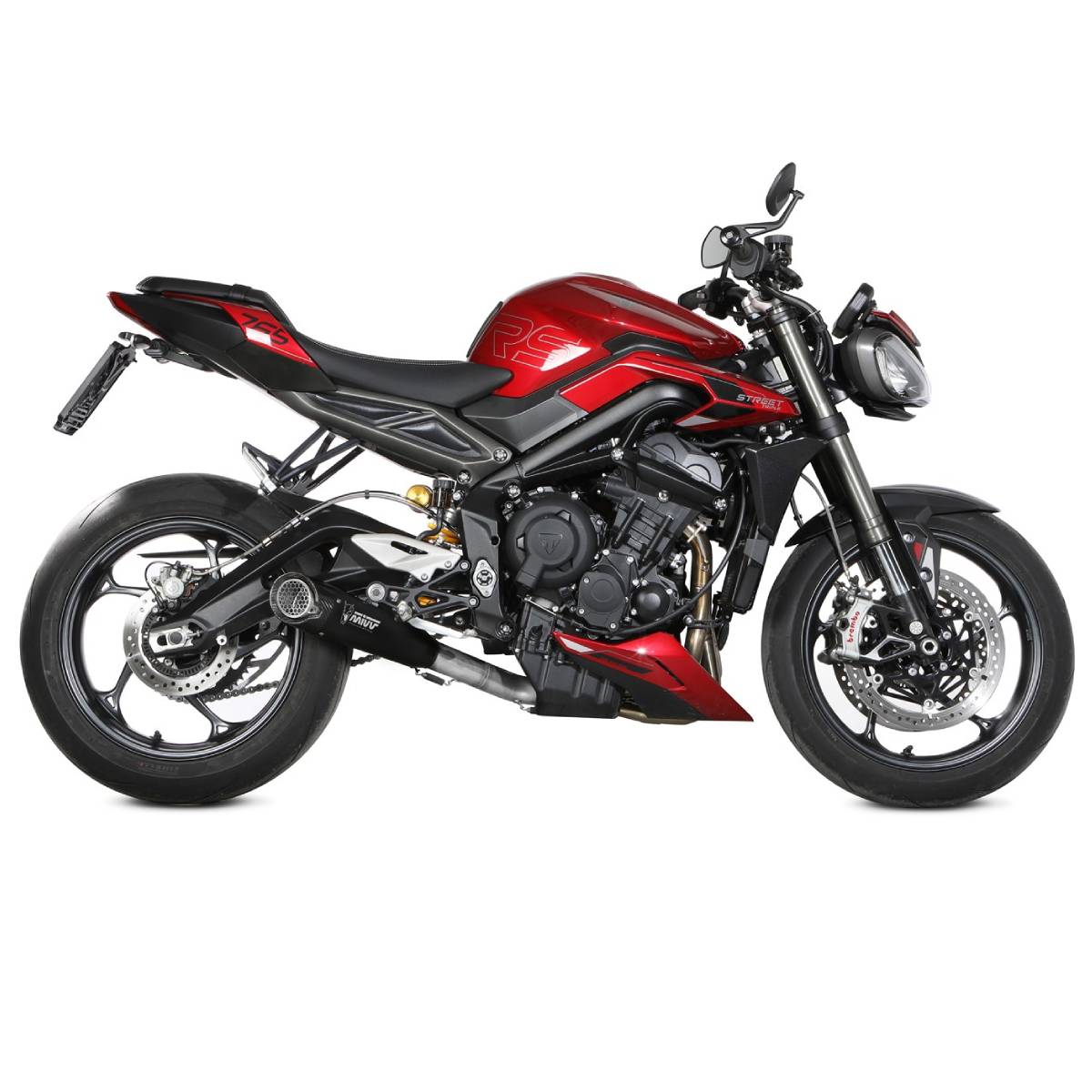 Escape Mivv XM5 negro Triumph STREET TRIPLE 765 R / RS 2023-2024