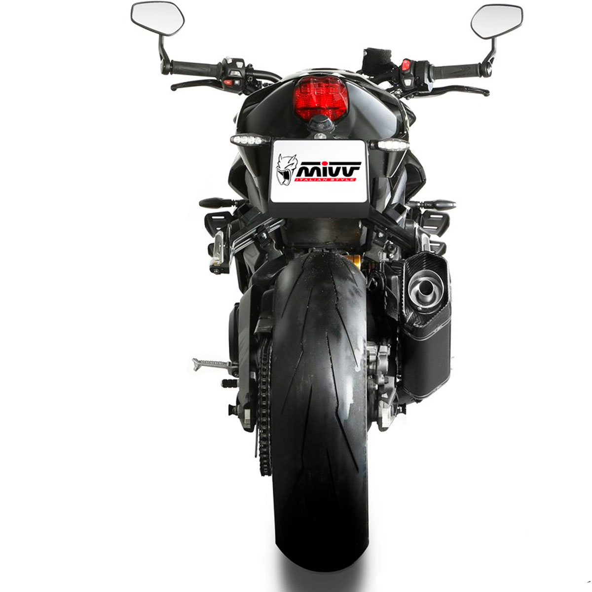 Escape mivv sr-1 titanio negro Triumph Street Triple 765 R 25+