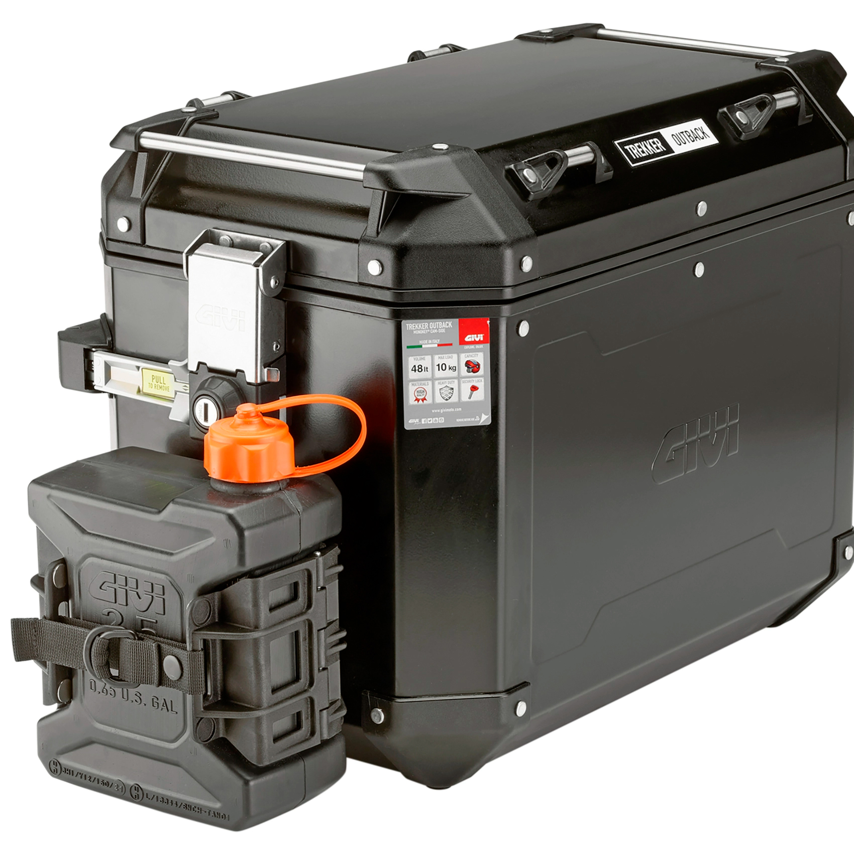 Bidon 2,5 litros Givi homologado para el transporte de gasolina agua o aceite