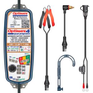 Cargador batería moto Optimate 4 Quad Program Premium