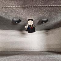 SPAAN Alforjas Klick-fix de piel color negro con tachuelas