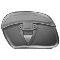 SPAAN Alforjas Klick-fix de piel color negro con tachuelas