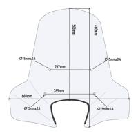 Parabrisas Givi moto PIAGGIO FLY-LIBERTY 50-100-125-150-200 02-15 SUZUKI ADDRESS 110
