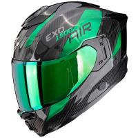 Casco moto Scorpion EXO-1500 CARBON AIR Platted Negro Verde