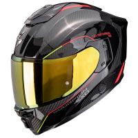 Casco moto Scorpion EXO-1500 CARBON AIR MUNDI Negro Rojo Amarillo