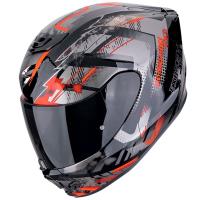Casco moto Scorpion EXO-391 CLUTTER Negro Rojo