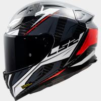 Casco LS2 Vector II Carbon SAVAGE Blanco Rojo Gris