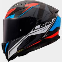 Casco LS2 Vector II Carbon SAVAGE Blanco Azul Rojo