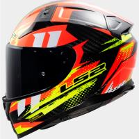 Casco LS2 Vector II Carbon TANTIC Rojo Amarillo Fluor