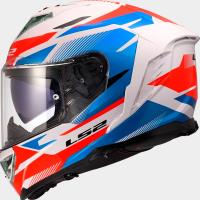 Casco LS2 STORM  III KOMAI Blanco Azul Rojo