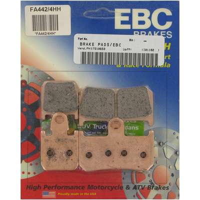 pastilla de freno ebc sinterizada hh fa442-4hh