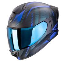 Casco moto Scorpion EXO-530 AIR THERAS Negro Mate Azul