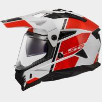 Casco LS2 Pioneer II HILL Blanco Rojo