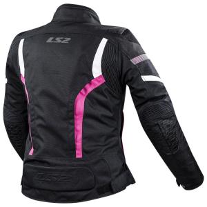 Chaqueta moto mujer LS2 Gate negro-rosa
