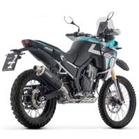 Escape negro Arrow Indy Race Kove 800X Pro-Rally 25- tapa acero