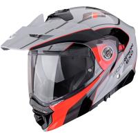 Casco moto Scorpion ADX-2 KAMPS Gris Rojo