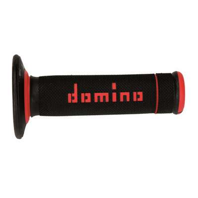 puños moto domino off road x-treme negro-rojo