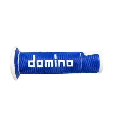 puños moto domino carretera racing azul-blanco