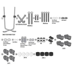 Kit anclajes cúpula 8103A Peugeot TWEET 50/125/200 FL GT/ALLURE 2023