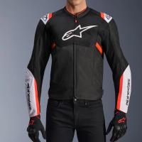 Chaqueta Alpinestars T-SPS V2 Air Negro / Blanco / Rojo Fluor