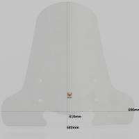 Parabrisas alto Piaggio Liberty 125 2025+ 68cm Transparente