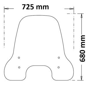 Placa parabrisas NGS 1 2019-2022 / NGS 2 2019- / NGS 3 2019-