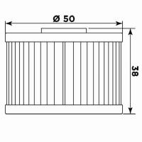 Filtro de aceite MIW para moto equivalente HF112