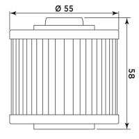Filtro de aceite MIW para moto equivalente HF145