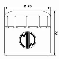 Filtro de aceite MIW para moto equivalente HF153