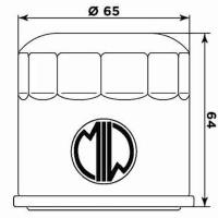 Filtro de aceite MIW para moto equivalente HF204