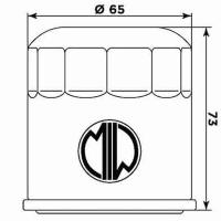 Filtro de aceite MIW para moto equivalente HF303