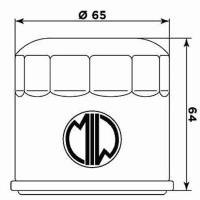 Filtro de aceite MIW para moto equivalente HF951