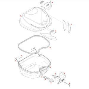 Recambios despiece de la maleta B360 GIVI