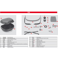 Recambios despiece de maleta Givi E360