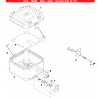 Recambios despiece del baul o maleta Givi OBK58 OBK42