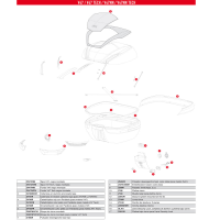 Recambios despiece del baul o maleta Givi V47