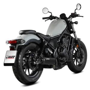 Escape Mivv HR-1 Negro con tapa de carbono HONDA CMX500 REBEL 2022+