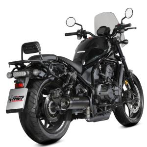 Escape Mivv HR-1 Negro con tapa de carbono HONDA CMX1100 REBEL 2022+