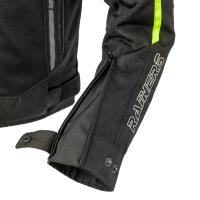 Chaqueta moto verano hombre Rainers modelo JEREZ Negro y fluor