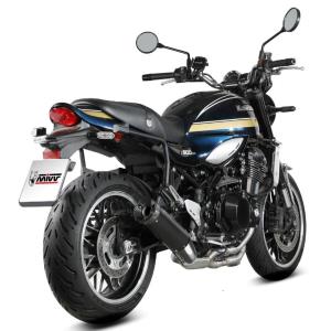 Escape Mivv HR-1 Negro con tapa de carbono KAWASAKI Z900RS 2018+