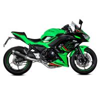 Escape Mivv GP PRO acero negro Kawasaki Ninja/Z 650 24+