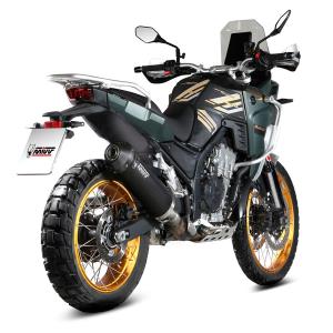 Escape Mivv OVAL negro con tapa de carbono Kove 800X 24+