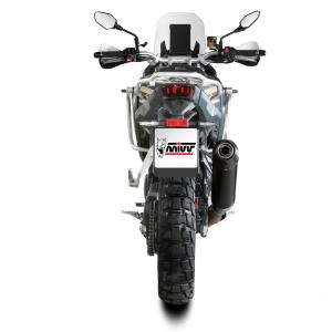 Escape Mivv OVAL negro con tapa de carbono Kove 800X 24+