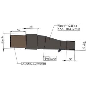 Colector catalizado Leovince para Vespa GTS 125 2017-2020