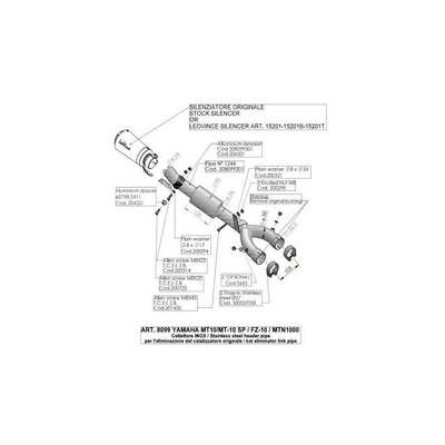 Supresor catalizador Yamaha MT10-SP 16-20 escapes 15203