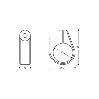 Anillo para montar espejos barracuda de extremo manillar