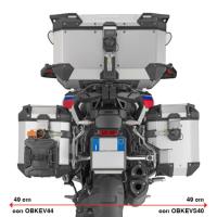 Portamaletas con hueco para escape BMW R1300GS Adv 2025- acero inox